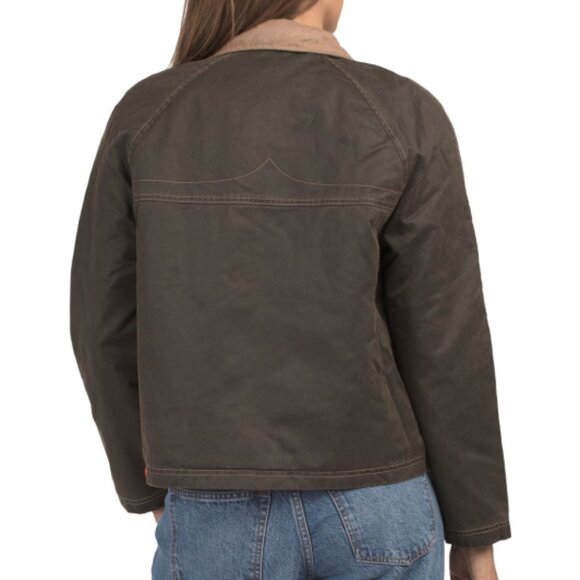 NEW HUNTER Washed Wax Hunting Jacket in coffee for women 1225 7m3 - Picture 3 of 6